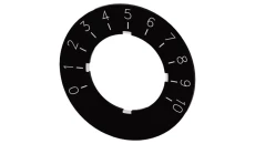 Etykieta do potencjometru 22mm skala 1 do 10 SIRIUS ACT 3SU1900-0BG16-0SA0 /10szt./