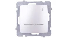 KARO Łącznik krzyżowy z podświetleniem srebrny perłowy ŁP-4SS/m/43