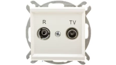 SONATA Gniazdo antenowe RTV przelotowe 10dB ecru GPA-10RP/m/27