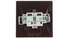 AKCENT Gniazdo pojedyncze z/u Schuko brązowe GP-1AS/24