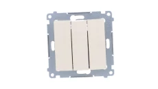 Simon 54 Łącznik potrójny, szybkozłącza, kremowy DW31.01/41