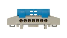 Listwa zaciskowa na szynę 7-torowa niebieska TH35 IP20 E.4170