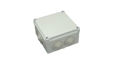 Puszka n/t hermetyczna 100x100x50 6 dławików IP55 szara S-BOX 106
