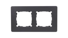 Simon Detail 82 Ramka podwójna Detail ORIGINAL-premium GRAFIT / podstawa Aluminiowa 8200620-238