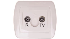 Simon Akord Gniazdo antenowe R/TV przelotowe beżowe AA10/12