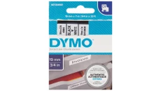 Taśma do drukarek D1 19mm x 7m czarny/bialy S0720830