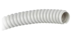 Rura karbowana elektroinstalacyjna GUS (RSF) 20,7/16mm wzmocniona spiralą giętka samogasnąca peszel elastyczny 320N PVC UV szara