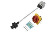 Rozłącznik główny/awaryjny 3P 16A 7.5kW AC23A 400V montaż na płycie z wałkiem pokrętło żółto-czerwone 4 otwory 3LD2013-0TK53