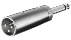 Adapter XLR, wtyk jack AUX mono 6,35 mm na wtyk XLR