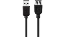 Przedłużacz USB 2.0 Hi-Speed, 1.8m czarny 93599