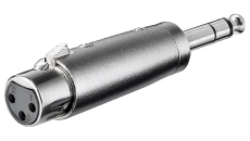 Adapter XLR, wtyk jack AUX stereo 6,35 mm na gniazdo XLR