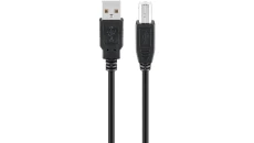 Kabel USB 2.0 typ B Hi-Speed, 1.8m czarny 93596