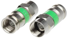Złącze kompresyjne typ F dla kabla RG6, MASTER F113, zielony