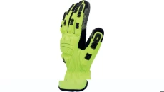 Rękawice udarowe, wielozadaniowe, doskonała chwytność dzięki wypustkom z PVC, kolor żółty, rozmiar 12, VV906JA12