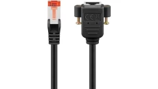 Kabel przedłużający S/FTP (PiMF) kat.6, czarny 65636 /0,5m/