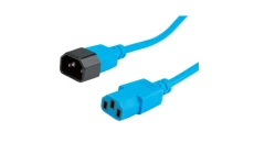 Przedłużacz zasilający 230V IEC320 C14/ C13 3m niebieski