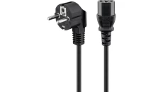 Przewód zasilający Schuko (type F, CEE 7/7) - IEC C13 5m czarny 51320