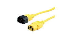 Przedłużacz zasilający 230V IEC320 C14/ C13 3m żółty