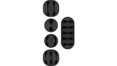 Organizer kabli – zestaw, czarny /blister 5szt./