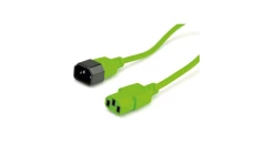 Przedłużacz zasilający 230V IEC320 C14/ C13 3m zielony