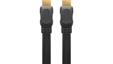 Przewód HDMI Slim o dużej szybkości transmisji z Ethernetem, 1m, czarny, 61277