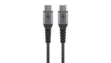 Kabel USB-C™ do USB-C ™ tekstylny z wtyczkami metalowymi 1 m 49302