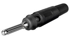 Wtyk bananowy 4mm czarny 11399