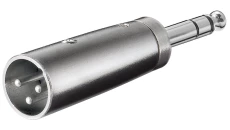 Adapter XLR, wtyk jack AUX stereo 6,35 mm na wtyk XLR