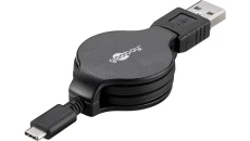 Przewód zwijany USB 2.0 HighSpeed USB - USB-C 1m 45743