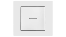 Vestra Łącznik zwierny dzwonek bez ramki z podświetleniem podtynkowy IP20 biały 3827-10