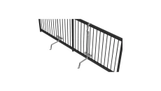 Komplet konstrukcji balkonowej (2 sztuki) montaż z odchyleniem 15stopni od płaszczyzny balustrady. Wymiar podany dla jednej sztu