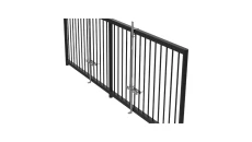 Komplet konstrukcji balkonowej (2 sztuki) - montaż równolegle do płaszczyzny balustrady. Wymiar podany dla jednej sztuki. KENO K