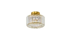 Plafon Galactico z eleganckim szklanym kloszem w stylu Glamour złote elementy LP-2383/1C GD Light Prestige