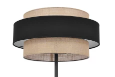 Lampa podłogowa na E27 czarna z podwójnym abażurem GATO K-5235 Kaja Lighting