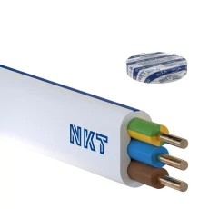 Przewód NKT instal PLUS YDYp 3x1,5 żo biały 450/750 /100m/