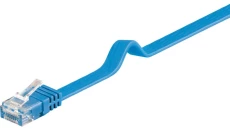 Kabel krosowy płaski patchcord U/UTP kat.6 niebieski 0,5m 96395
