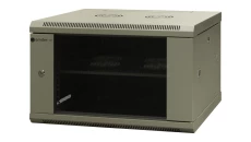 Szafa RACK wisząca niedzielona 19 cali 6U gł.600mm, niezmontowana, RAL 7035
