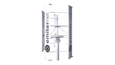 Turbina wiatrowa o mocy 9800W. System pracy On Grid/ Off Grid. Wymiary: średnica 4,3m, wysokość 5,6m. Waga całkowita 970kg