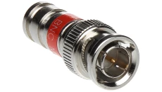 Wtyk koncentryczny BNC 75ohm kompresyjny czerwony MASTER na przewód RG59