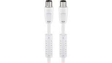 Przewód antenowy IEC 1,5m biały 50723