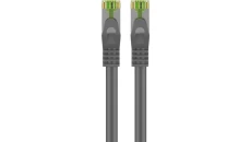 Kabel krosowy CAT 8.1 z certyfikatem GHMT, S/FTP (PiMF), Szary, 0.5m, 61114