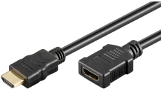 Kabel przedłużający HDMI™ o dużej szybkości z Ethernetem, 5m, czarny, 61313