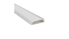 Profil LED natynkowy anod. aluminium 2m z kloszem, zaślepkami i uchwytami, dla taśm do 20mm