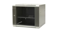 Szafa wisząca niedzielona 19cali 9U, drzwi blacha/szkło, 600×600×500 EM/AP6609