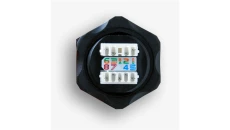 Gniazdo przemysłowe STP RJ45 kat. 6 keystone (110) czarne