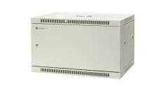 Szafa wisząca niedzielona 19 6U, drzwi całe z blachy, ściągane osłony boczne z zamkiem,600×450×370 szer./gł./wys. mm RAL: szaf