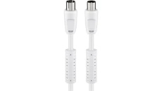 Przewód antenowy IEC 2,5m biały 50724