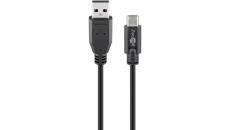 Przewód USB 2.0 HighSpeed USB-C - USB-A 1m 55466