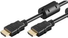 Przewód HDMI™ o dużej szybkości transmisji z Ethernetem (ferrytowy), 2m, czarny, 61301