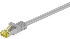 Kabel krosowy patchcord S/FTP (PiMF) kat.6A LSZH szary 1m 91585